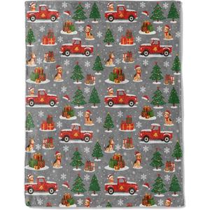 Christmas Snowman Santa Reindeer Flannel <b>Blanket</b> Throw <b>Blanket</b> Nap <b>Blanket</b> Xmas Gift Holiday Decor Fade Resistant Lightweight - Product Image 4