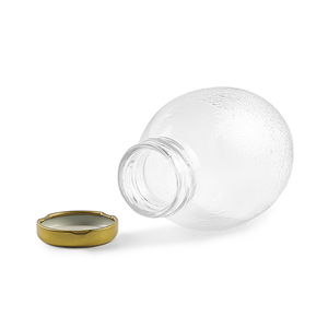 Mignon Spécial 250ml Ovale <span class=keywords><strong>Orange</strong></span> Peel Grenade Forme Boisson Bouteille En Verre Avec Bouchon En Métal Cold Brew Thé Café Jus Frais - Product Image 4