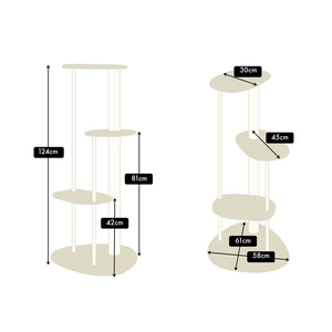 YOUME Grosir Furnitur Kucing Desainer Kayu Ek Solid dengan Tangga Anti-Selip Pohon Kucing Kratzbaum untuk Label Pribadi - Product Image 3