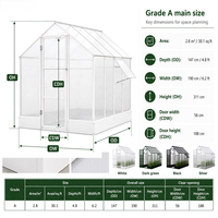 Kit de Invernadero de Policarbonato para Exteriores SEEYES, Invernadero de Jardín con Estructura de Aluminio y Techo Ventilado, Fabricante OEM ODM