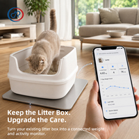 SIMITIPET Monitor de Arenero Inteligente, Báscula de Peso para Gatos y Rastreador de Salud con Aplicación, Báscula Electrónica Inteligente para Areneros de Gatos