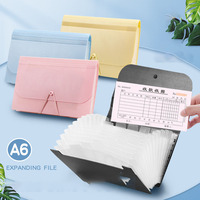 Carpeta Acordeón Vertical A6 de Material PP con Impresión UV para Organizar Pegatinas, Postales y Recibos