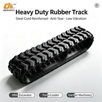 Rantai Crawler Karet Traksi Kuat 400MM x 72.5MM untuk Mini Excavator, Suku Cadang Pengganti Mesin Pertanian