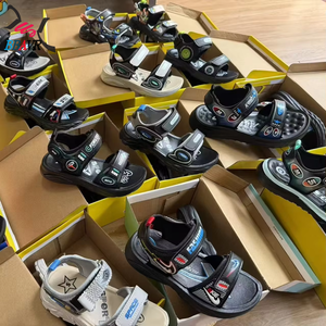 Summer New Boys' Sandals Non-slip Rubber/PVC Outsole <b>Soft</b> Breathable PU Upper Casual Beach <b>Shoes</b> Mixed Design Wholesale - Product Image 1