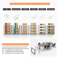 Distributeurs de mobilier de bureau, bureau de travail moderne pour 6 personnes, table de bureau extensible en fer pour espaces de travail ouverts
