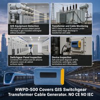 Analizador de PD Inteligente Profesional HWPD-500 con Sensor 5 en 1 e Imagen Térmica Infrarroja para Detección en Vivo en Redes Inteligentes