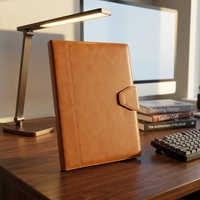 Porte-documents en cuir PU format A4, opaque, imprimé UV, avec pochette, classeur à anneaux, porte-cartes et fermeture magnétique