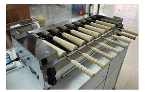 Machine à kurtos kalacs en acier inoxydable, électrique, avec plateau à température réglable, pour les commerces de nourriture de rue - Product Image 5