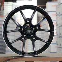Nouvelles Jantes de Voiture de Tourisme en Alliage d'Aluminium à 5 Double Rayons, Formées par Flux CNC de Précision, Noir Mat, 17-19 Pouces, Vente en Gros