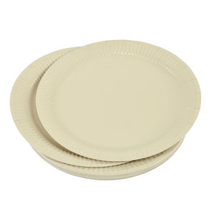 LOT DE 20 ASSIETTES EN PAPIER VITAMINES DIAM. 23CM LINEN - Product Image 1