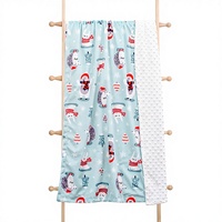 Couverture en flanelle pour bébé double face avec imprimé animal, 200TC, antistatique, portable, toutes saisons