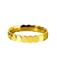 Vente en gros d'anneau à empiler en forme d'écailles de poisson Offre Spéciale en acier inoxydable plaqué or 18 carats gravure fine bijoux pour femmes étanches