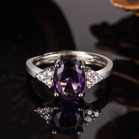 Bagues De mariage en Zircon bleu rouge violet, anneau De fiançailles, fête d'anniversaire, mariage