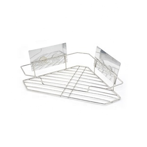 Hyderon Universal personalizado autoadhesivo organizador de almacenamiento de acero inoxidable sin perforaciones cocina baño pared Stick estante de almacenamiento - Product Image 4