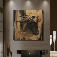 Peintures murales abstraites 3D en résine de style scandinave, 100x100cm, rectangulaires, vente en gros pour hôtels et bureaux
