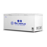 Congélateur coffre commercial à 3 portes de grande capacité 880L avec éclairage LED pour la conservation des aliments congelés, du poisson et de la crème glacée