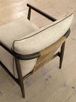 Fauteuil simple en rotin tissé en bois massif nordique, fauteuil design de luxe léger, salon, balcon, fauteuil avec dossier