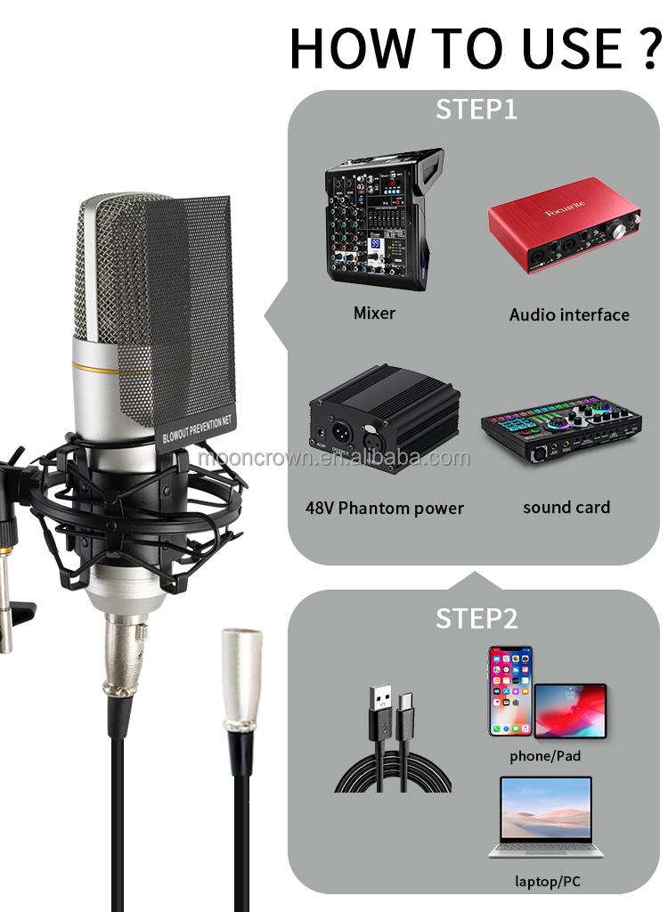 ZX-89 Condenser Microphone - Professional Podcast Recording