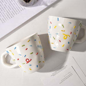 High Quality Porcelain <b>Ceramic</b> <b>Mug</b> Nordic Cartoon Design Ins Style Reusable Food Safe Dishwasher Microwave Safe Business Gifts - Product Image 2