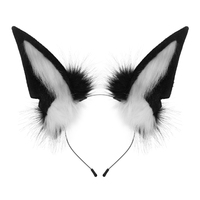 Serre-tête en peluche avec oreilles d'animal pour Halloween, accessoire de fête, convention de bande dessinée, costume d'Anubis, produit fini