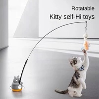 Mainan Kucing Interaktif Teleskopik Plastik Ramah Lingkungan Tahan Gigitan Tahan Aus untuk Semua Musim Grosir