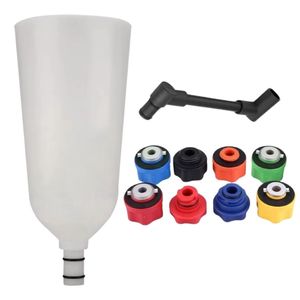CLAUTOOL 10pcs Car Engine Oil Funnel Adaptor Filling Filler <strong>Set</strong> Including Swivel Offset Extension <strong>Tube</strong> for Car Disassembly Tool - Product Image 1