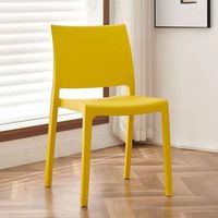 Chaise de salle à manger moderne empilable en plastique, chaise d'appoint simple à moulage intégré, chaise de restaurant légère sans accoudoirs