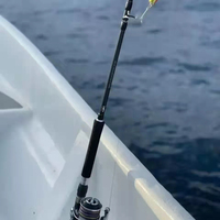 Canne à pêche Lurekiller GT Popping Rod 2.28M/2.4M avec guides Fuji, résistance maximale de 28KG, action rapide, blank en carbone pour la pêche en mer depuis un bateau