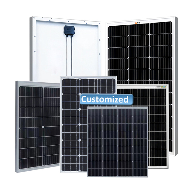 High Efficiency 100W 180W 200W 300W Mono Solar Panel Kit 12V/24V Small Size PV Module for RV, Boat & Off-Grid Lighting System