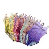 Justaucorps de ballet pour filles de haute qualité, en spandex, avec short et jupe intégrés, doublure en mousseline ombrée violette