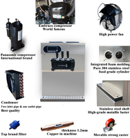 Machine à glaces et yaourts automatique 2+1 saveurs mélangées avec eau pour la restauration commerciale et les commerces de boissons froides