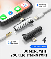 Adaptateur pour casque 8 broches vers prise audio AUX 3,5 mm et dongle de charge, séparateur de casque pour téléphone 11 12 13 Mini Pro