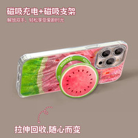 Coque de téléphone magnétique en TPU mat à motif dessin animé pour 17/16/15 Pro Max/Feather/Summer Design