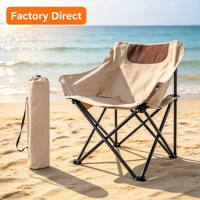 Chaise de camping pliante portable d'extérieur, chaise lune inclinable pour la détente, le déjeuner, la plage, le parc