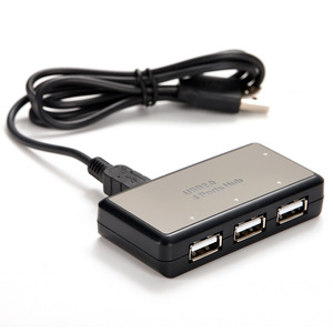 <b>USB</b> 2.0 4 Port <b>Hub</b> Plastic Desktop Expansion With Power Cable For Computer Peripherals - Product Image 1