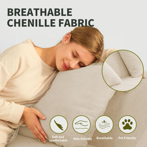 Producto en Tendencia 2026, Sofá Seccional en Forma de L Tapizado en Tela, para Uso en Centros Comerciales, Hoteles y Villas, Comprimido al Vacío y Plano - Product Image 4