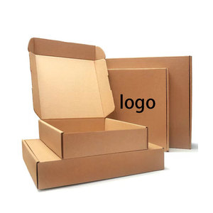 Cajas de cartón kraft personalizadas para envíos aéreos, de tres capas, 250 g/m², con impresión de logotipo para embalaje exprés - Product Image 2