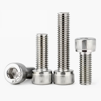 Vis à tête cylindrique en acier inoxydable 304 DIN912, filetage complet A2-70, boulon Allen M3-M20 M10 M30, non magnétique, qualité alimentaire, antirouille