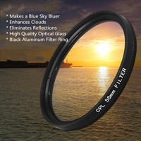 Filtre polarisant circulaire CPL 37 43 46 40.5 49 52 55 58 62mm 67mm 72mm 77mm 82 pour Canon Nikon Sony Fujifilm