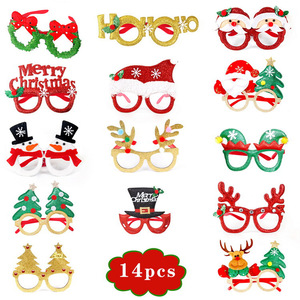New Arrival Christmas Decoration Glasses Set <b>Holiday</b> Adult Children Gift <b>Hat</b> Head Pat Ring Wholesale - Product Image 4