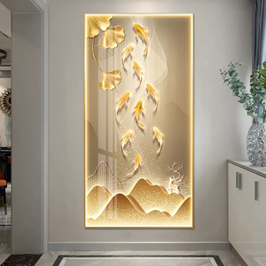 Pittura <span class=keywords><strong>di</strong></span> decorazione <span class=keywords><strong>di</strong></span> ingresso con immagine <span class=keywords><strong>di</strong></span> nove <span class=keywords><strong>pesci</strong></span> moderna decorazione semplice pittura <span class=keywords><strong>di</strong></span> porcellana <span class=keywords><strong>di</strong></span> grande cristallo a led - Product Image 6