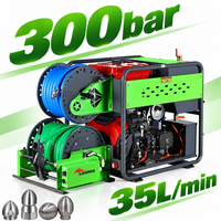 Nettoyeur de canalisations à jet haute pression 300 bars 35 L/min avec pompe à piston entièrement en céramique et moteur GX690