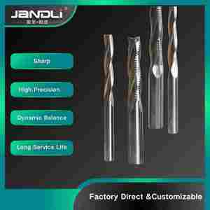 Fraise monobloc en carbure monobloc, revêtement TiCN, pour routeur CNC, pour la découpe du bois massif et des bois durs, ODM OEM HRC60, hélice 35° - Product Image 6