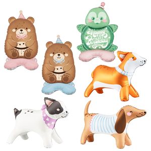 Globos de Aluminio con Forma de Animales 3D de Dibujos Animados, Perro y Oso, para Decoración de Fiestas de <span class=keywords><strong>Cumpleaños</strong></span> - Product Image 1
