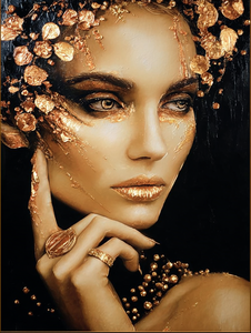 Pintura <span class=keywords><strong>de</strong></span> Mujer Africana Sexy <span class=keywords><strong>de</strong></span> lujo <span class=keywords><strong>en</strong></span> negro y oro enmarcado decoración <span class=keywords><strong>de</strong></span> pared arte para pasillo decoración Interior <span class=keywords><strong>de</strong></span> la casa - Product Image 3