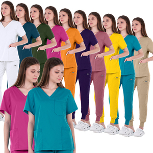 Vente en gros de polyester spandex, tenues de gommage confortables et personnalisées pour soins médicaux, uniformes, ensembles pour hôpitaux infirmiers, vêtements de travail pour infirmières - Product Image 3
