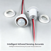 Détecteur de mouvement PIR DC 5-24V avec temporisation réglable et détection de lumière infrarouge pour éclairage LED, garage, couloir