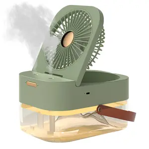 2023 tiempo Control remoto gran oferta recargable escritorio Mini ventilador enfriador de aire rociador de agua soporte portátil Mini ventilador de aire acondicionado