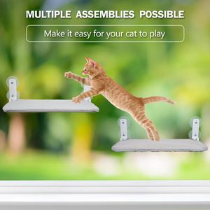 Hamac pour chat pliable à double ventouse, très vendu, pour se baigner au soleil sur la fenêtre, <span class=keywords><strong>échelle</strong></span> pour chat, meubles pour animaux <span class=keywords><strong>de</strong></span> compagnie, lit suspendu pour balcon - Product Image 6