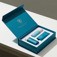 Boîte magnétique personnalisée et boîte cadeau orange pour ensemble de soins de la peau et emballage de luxe en papier épais